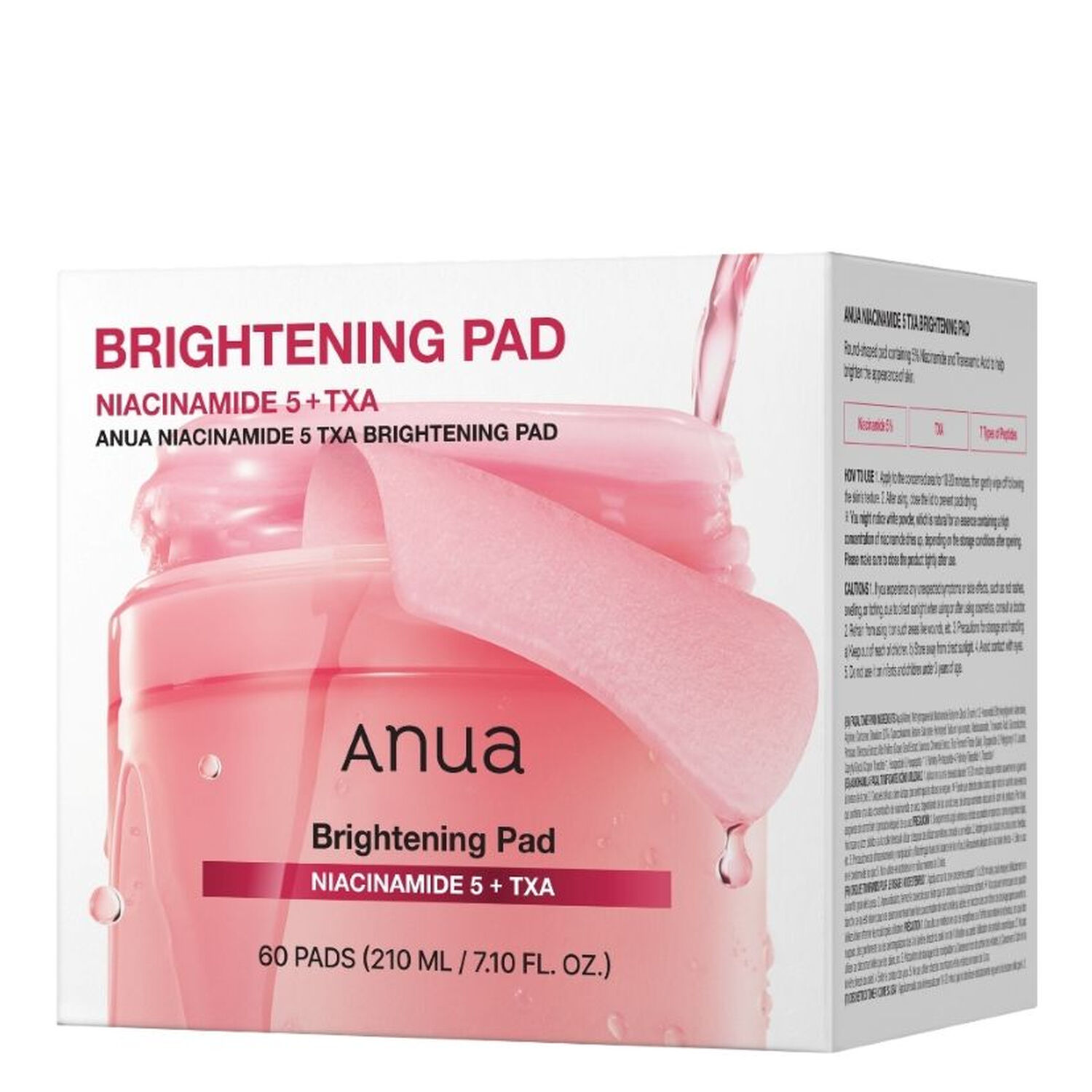 Niacinamide 5 TXA Brightening Pad - Pads Toniques Exfoliants et Éclaircissants x60