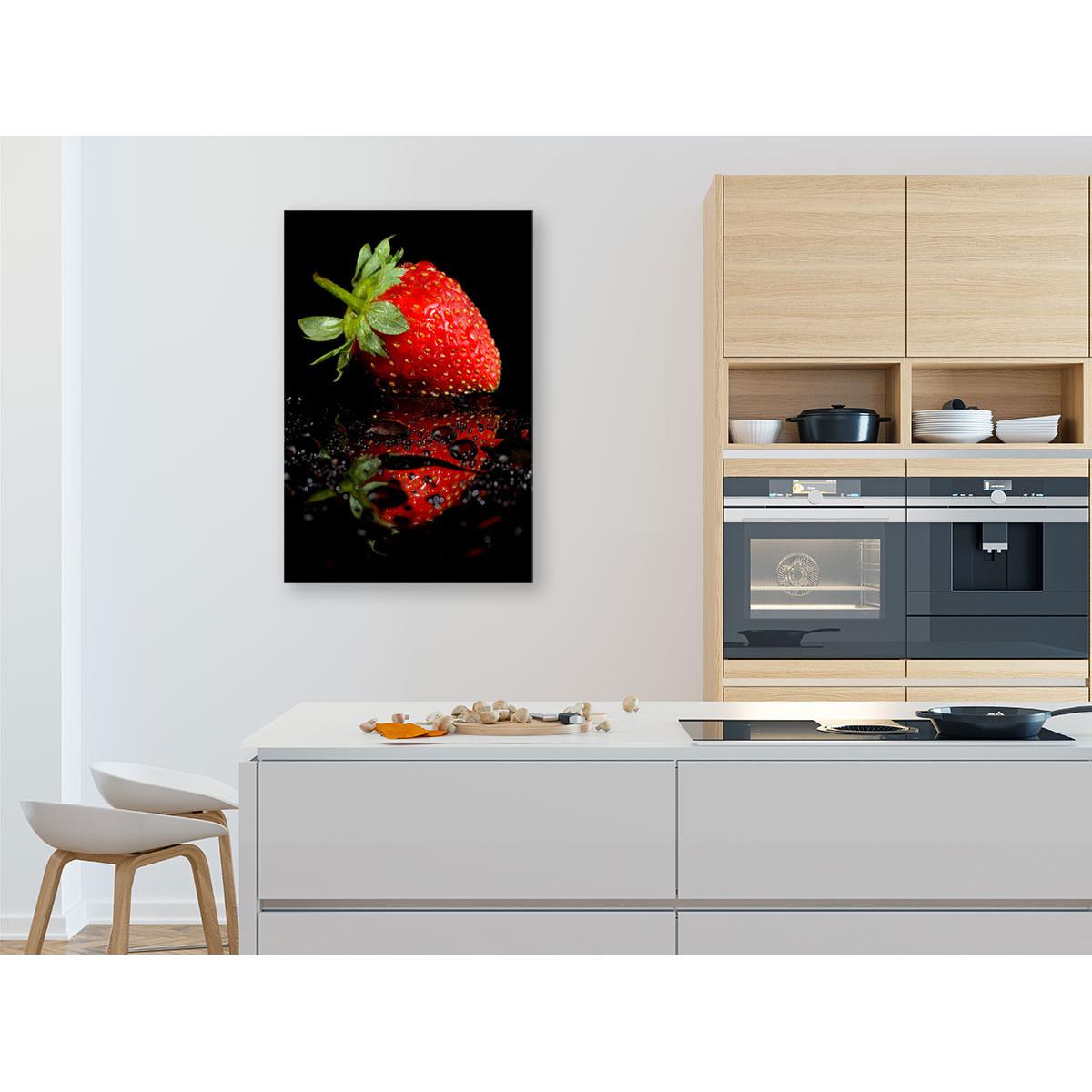 Tableau le reflet de la fraise Toile imprimée