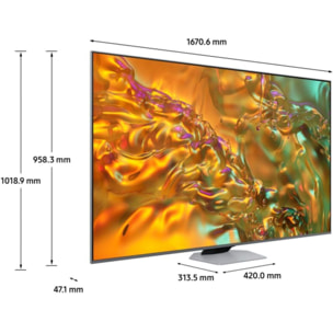 TV QLED SAMSUNG TQ75Q80D 4K AI Smart TV 2024