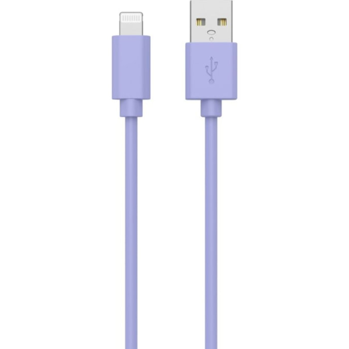 Câble de charge ESSENTIELB USB-A 1M vers Lightning Violet