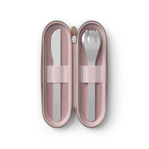 Set repas lunch box 2 étages 1L rose Vegetal + accessoires