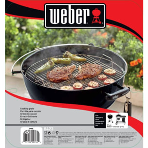 Grille barbecue WEBER de cuisson chromée pour barbecue 57 cm