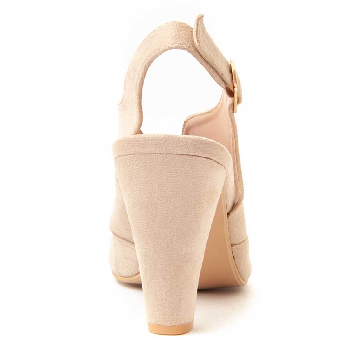 Sandalias de tacón - Beige - Altura: 8 cm