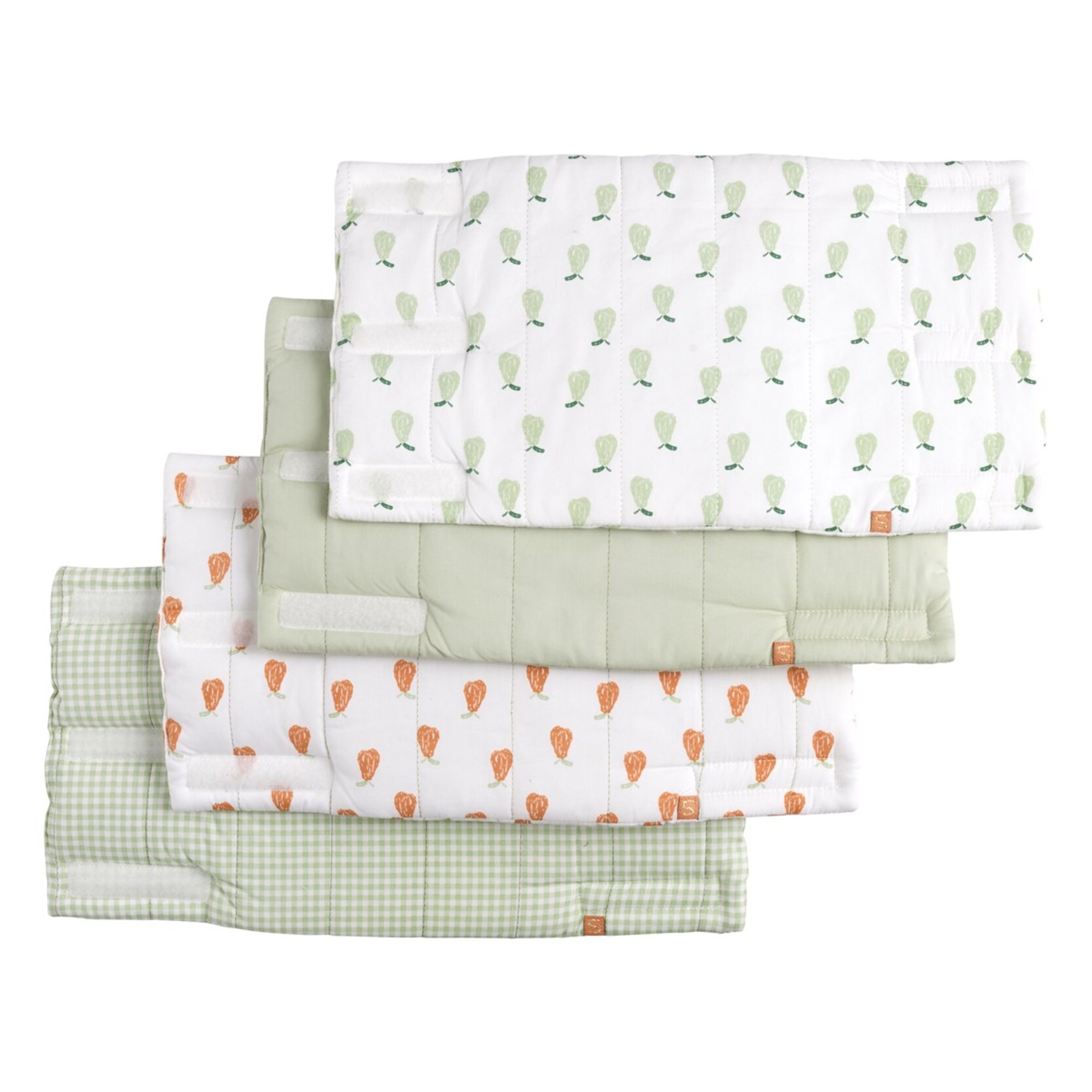 Protections de barreaux de lit coton Vert tilleul