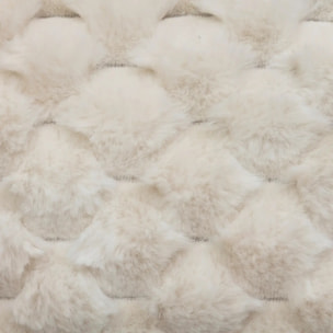 Coussin fourrure Adriel beige 38x58cm