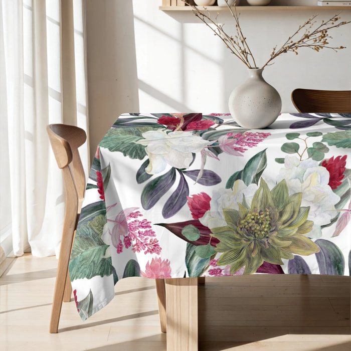 Nappe enduite 0318-105 - 100% coton - traitement antitaches - Multicolore - 100x155 cm