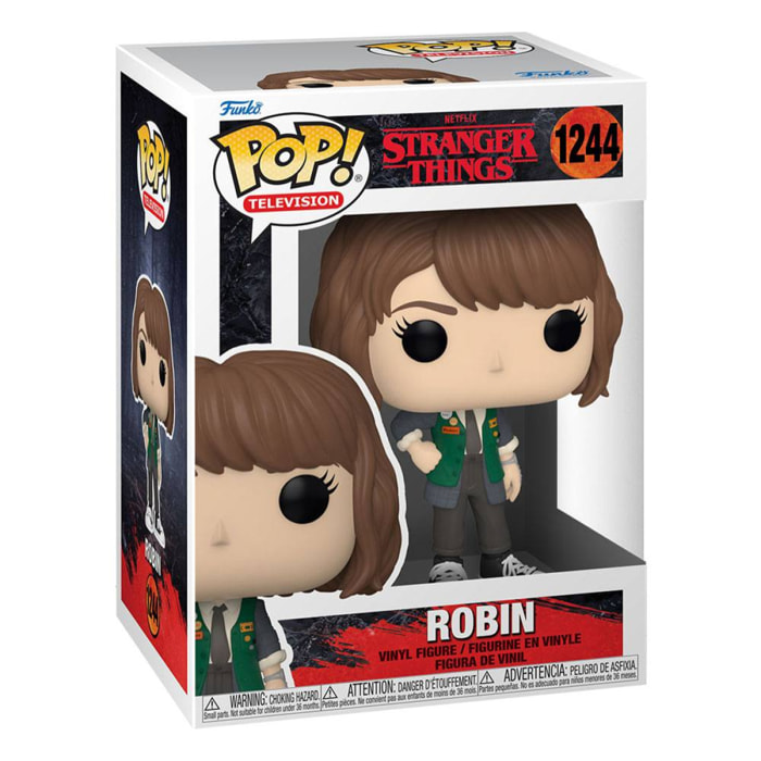 Stranger Things Pop! Tv Vinile Figura Robin 9 Cm Funko