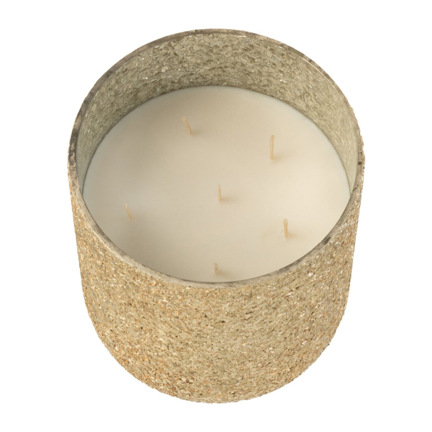 J-Line bougie parfumée Luxuria - Vanilla Escape - verre - or - large - 80H