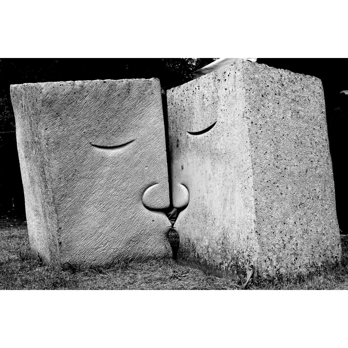 Tableau noir et blanc embrassez-vous Tableau alu Dibond