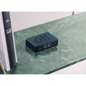 Réveil LEXON Flip Premium Rechargeable Aluminium Bleu