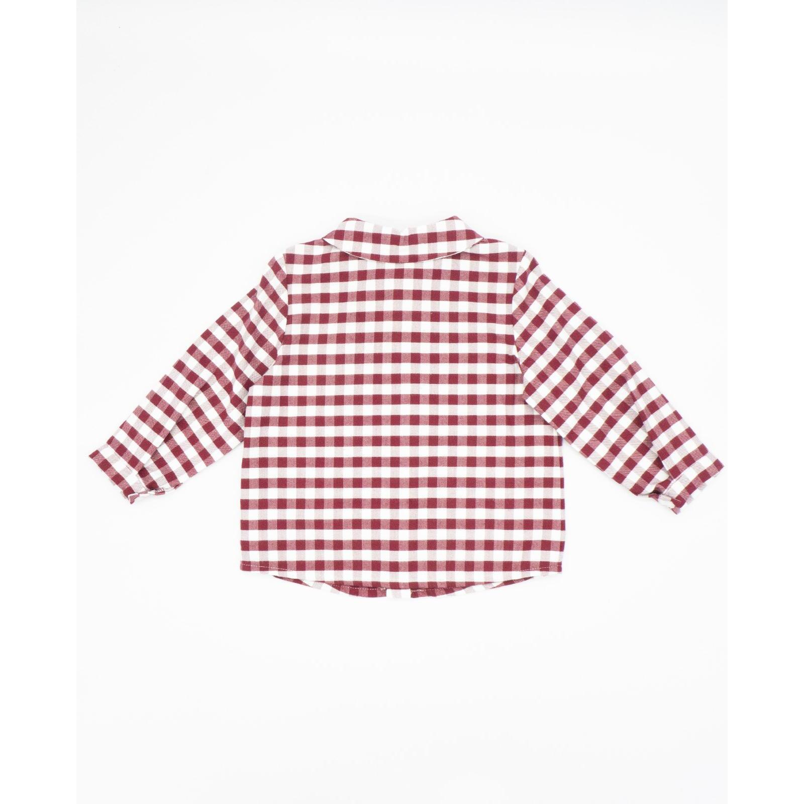 Camisa cuadro vichy granate