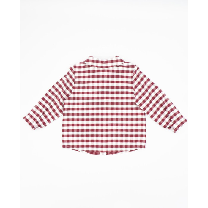 Camisa cuadro vichy granate