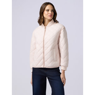 Oltre - Bomber lightweight trapuntato - Rosa