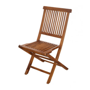 HANNA - Ensemble de 2 chaises de jardin Java en bois Teck huilé