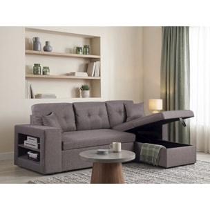 Canapé d'angle convertible/réversible "Axel" - 3 places - Taupe
