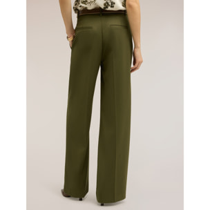 Motivi - Pantalones palazzo de poliviscosa - Verde militare