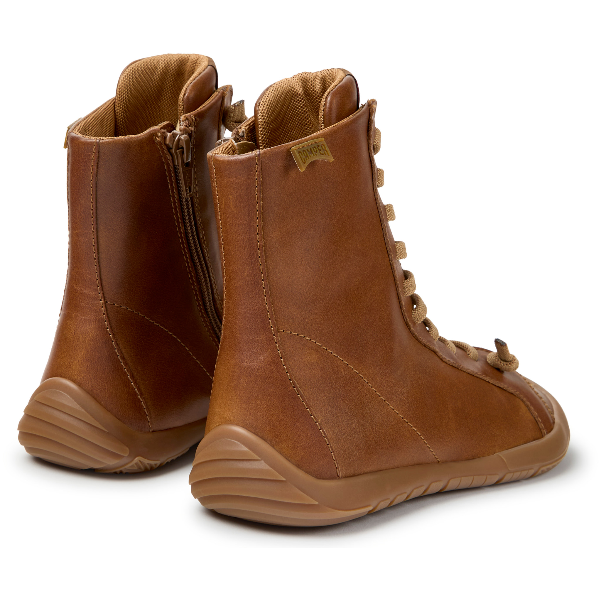 Botines - CAMPER Peu Path+ - Marron - Piel lisa