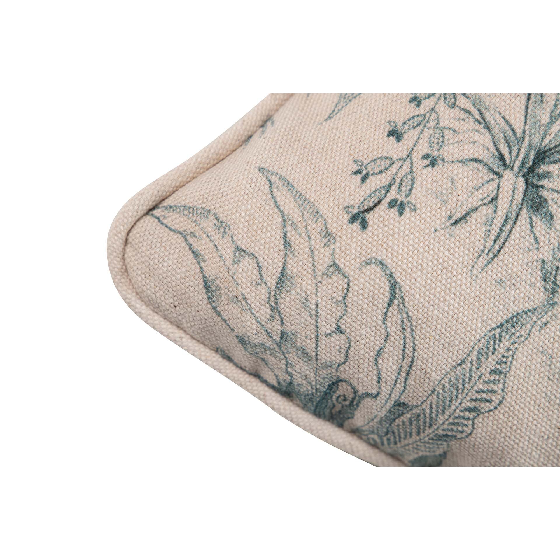 Cojin Lino Naturaleza Azul 45x13x45 Cm