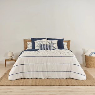 Housse de couette réversible en popeline 80 fils Marino-Ibiza