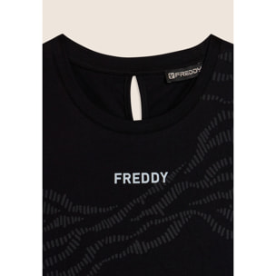 Abito con Motivo Grafico e Dettaglio Cut-Out