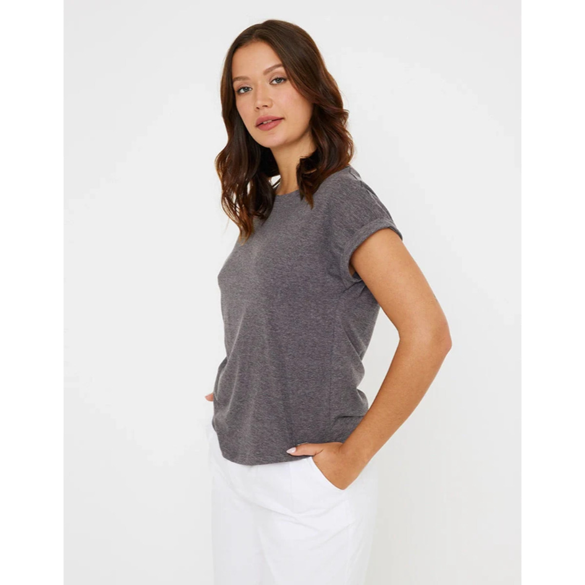 Camiseta Manga Corta Gris - Luma