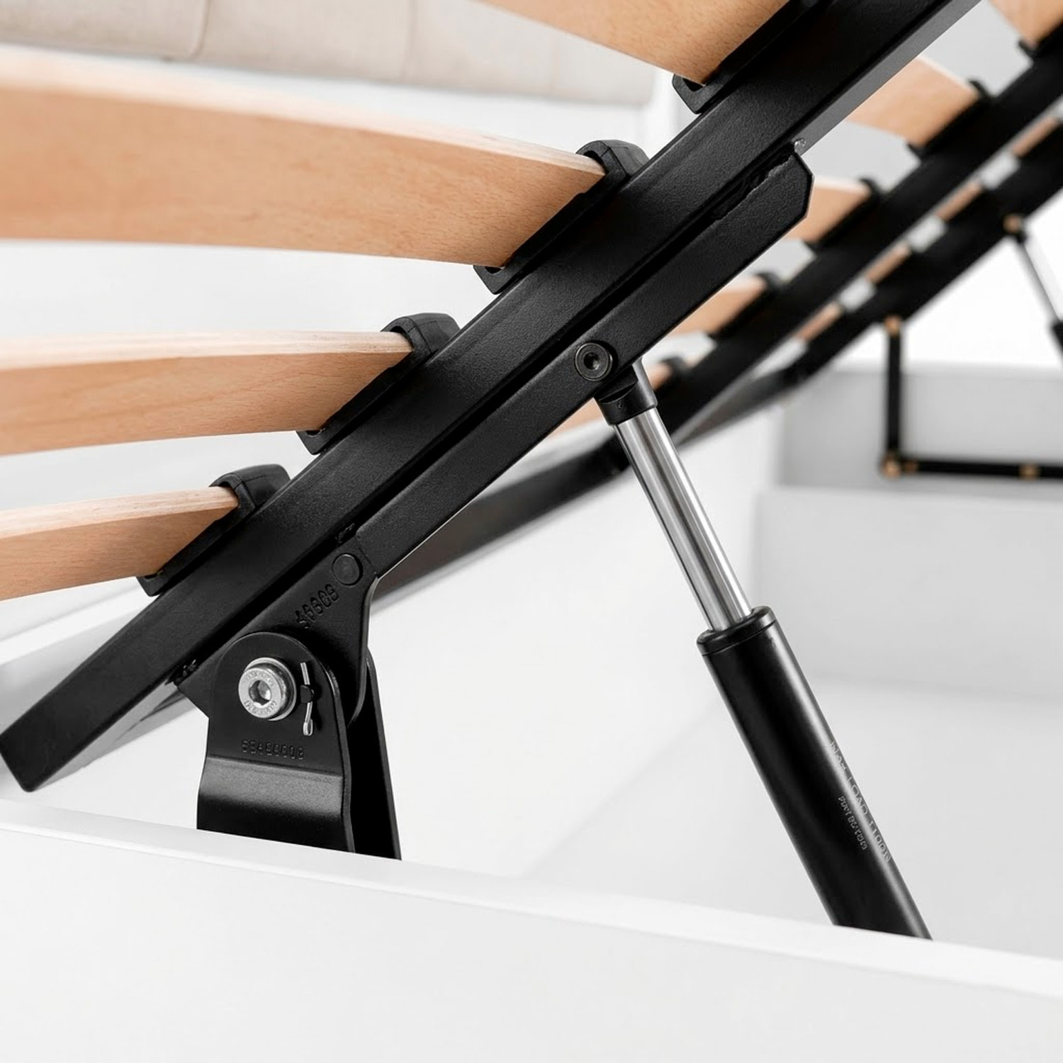 Testiera Imbottita Con Contenitore Letto Matrimoniale Mobile Camera Da Letto Struttura Moderna Zona Notte 165 x 104.5 x 210 Cm Bianco E Rovere