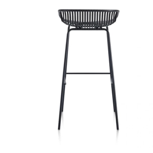 Pack 4 taburetes altos en negro 88x47 cm Ari Negro