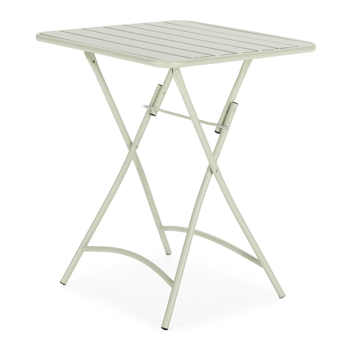 Mesa de Jardín Plegable Perla de Metal en Verde