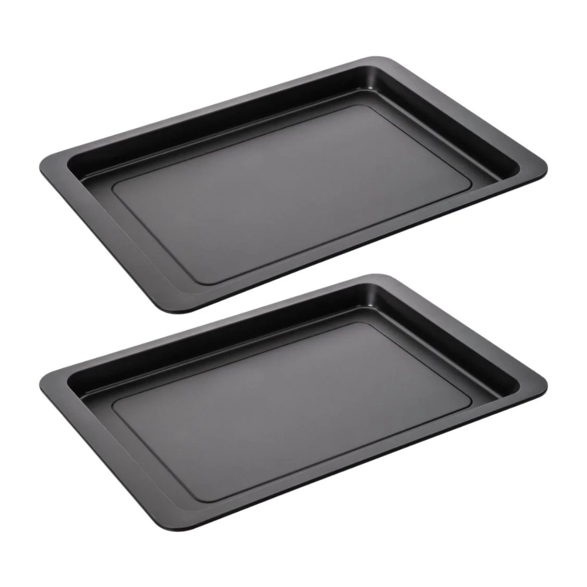 Lot de 2 plaques à pizza rectangulaires 42/29/2,5 cm en acier Spécial crountries Spécial crountries Zenker  Spécial crountries