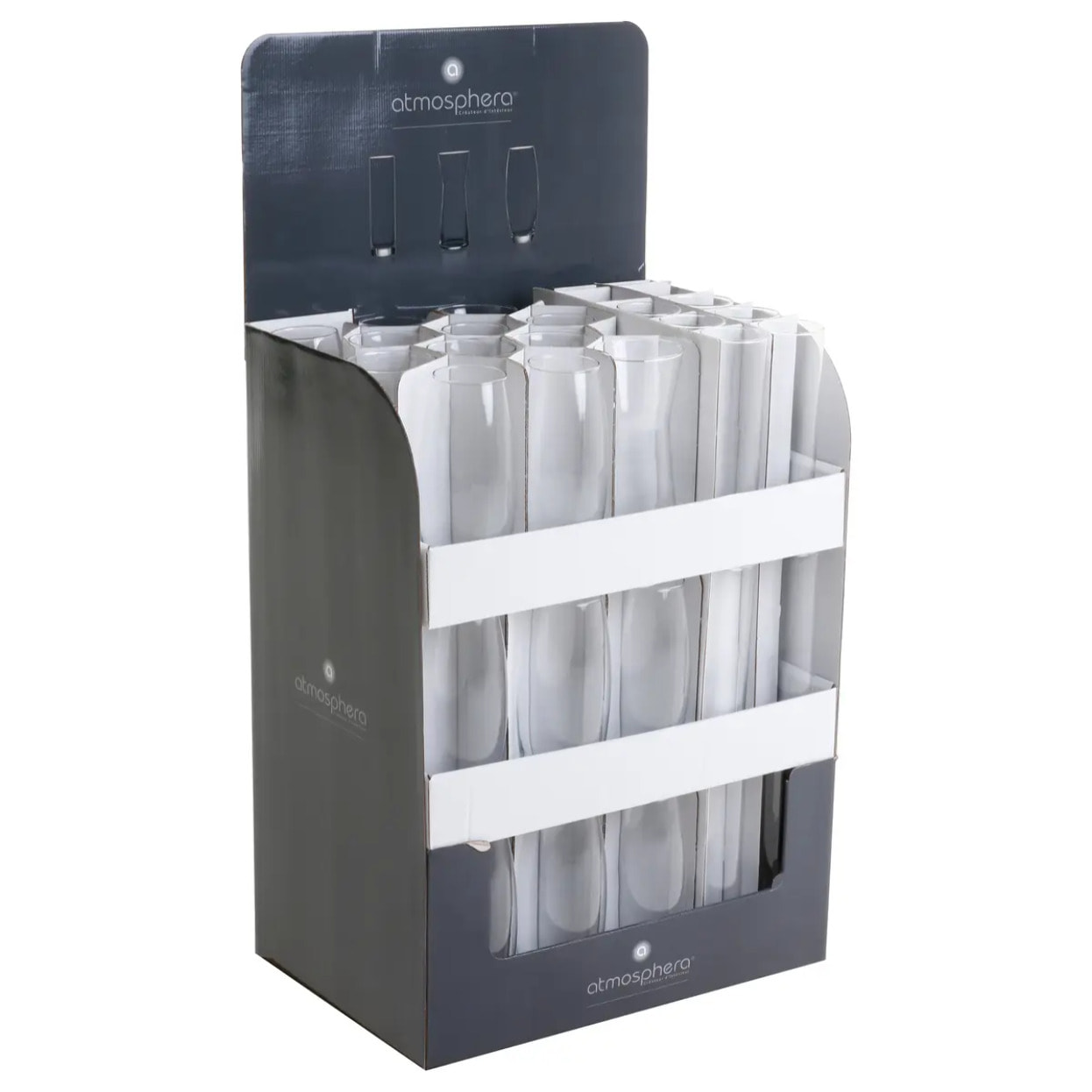 Vase florale transparent H26