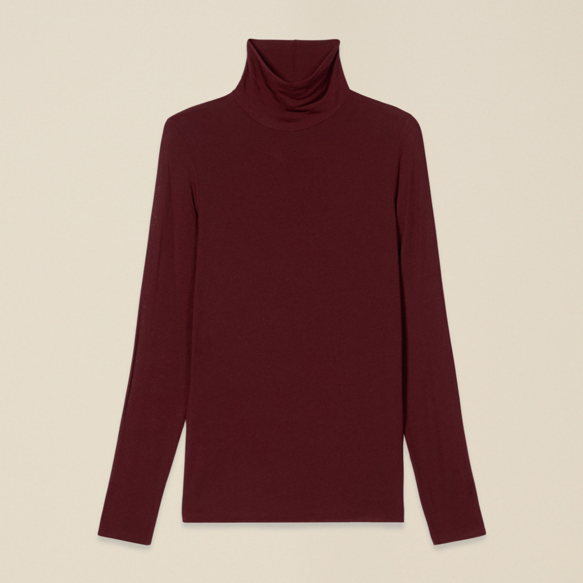 Oltre - T-shirt dolcevita misto modal - Bordeaux