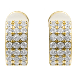 Pendientes de Circonita Brillante acabado en oro amarillo de 18k