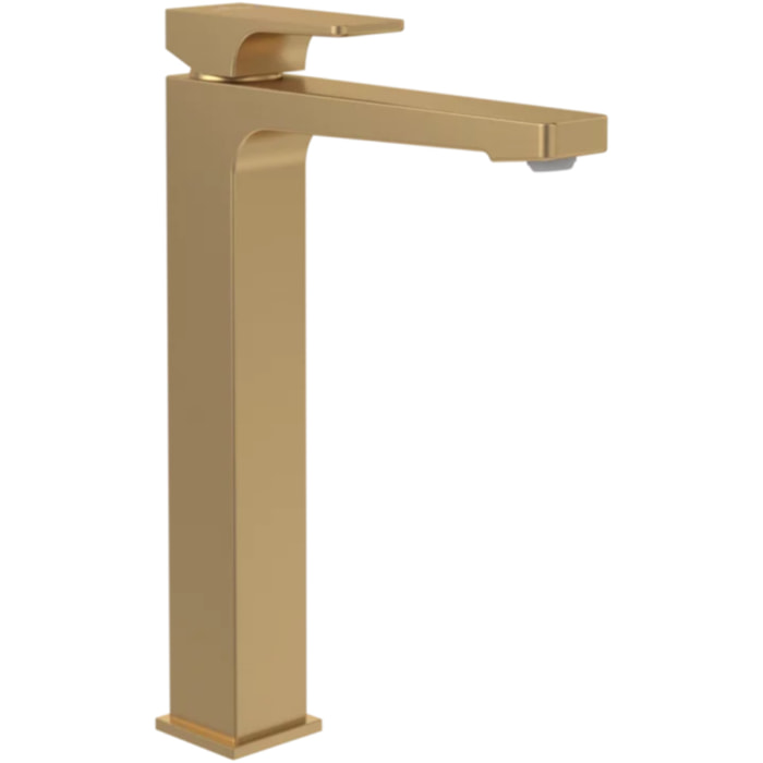 Mitigeur lavabo surélevé Architectura Square avec vidage Push Open Or brossé
