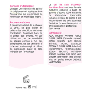 PEDIAKID - Gel de Soin Premières Dents - Gel gingival naturel - Effet apaisant & protecteur en cas de poussées dentaires - Sans parabènes, ni triclosan, ni phtalates, ni BPA - Lot de 2