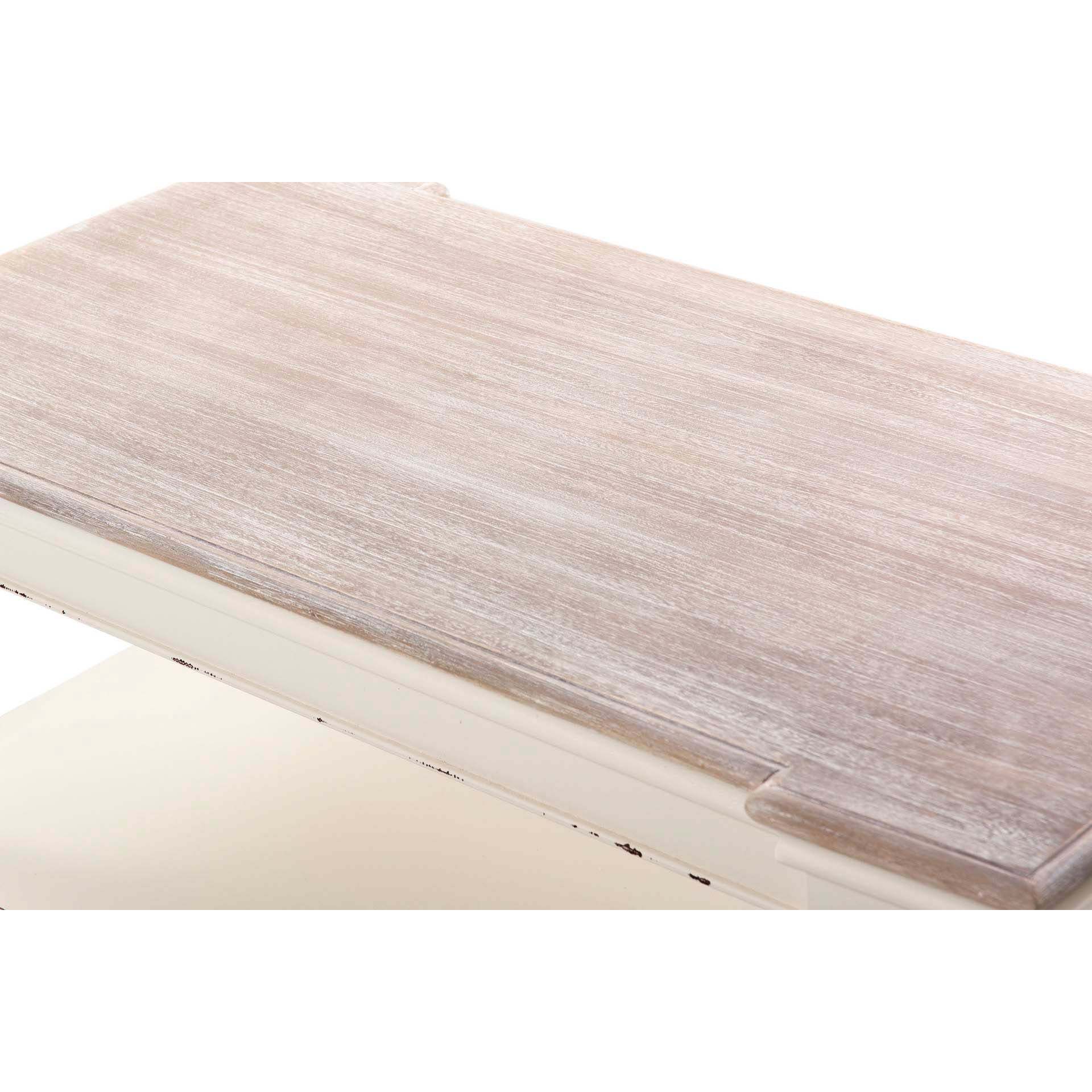 Mesa Centro Madera Beige Natural 110x58x46 Cm