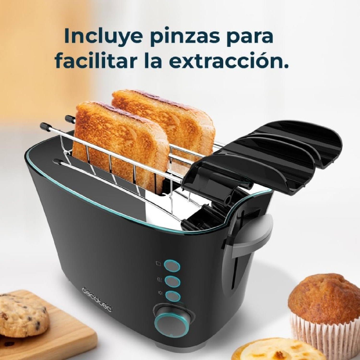 Tostadora Toast&Taste Double B, 650 W de Potencia, Doble ranura para 2 Tostadas,