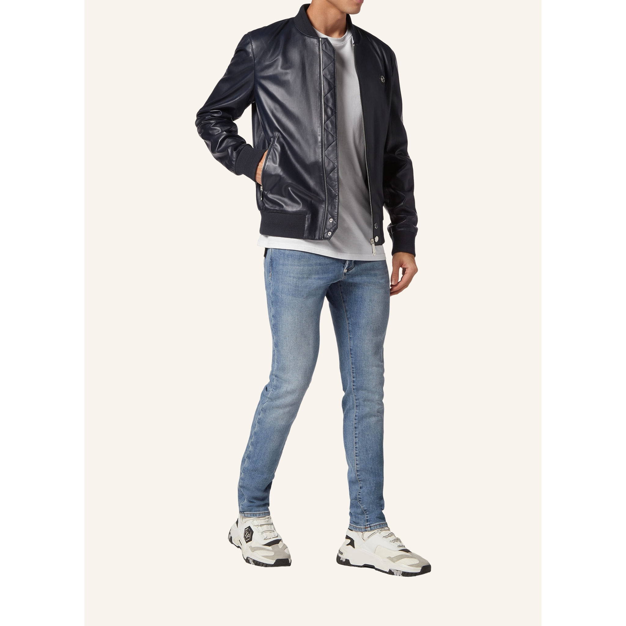 PHILIPP PLEIN Leather Bomber