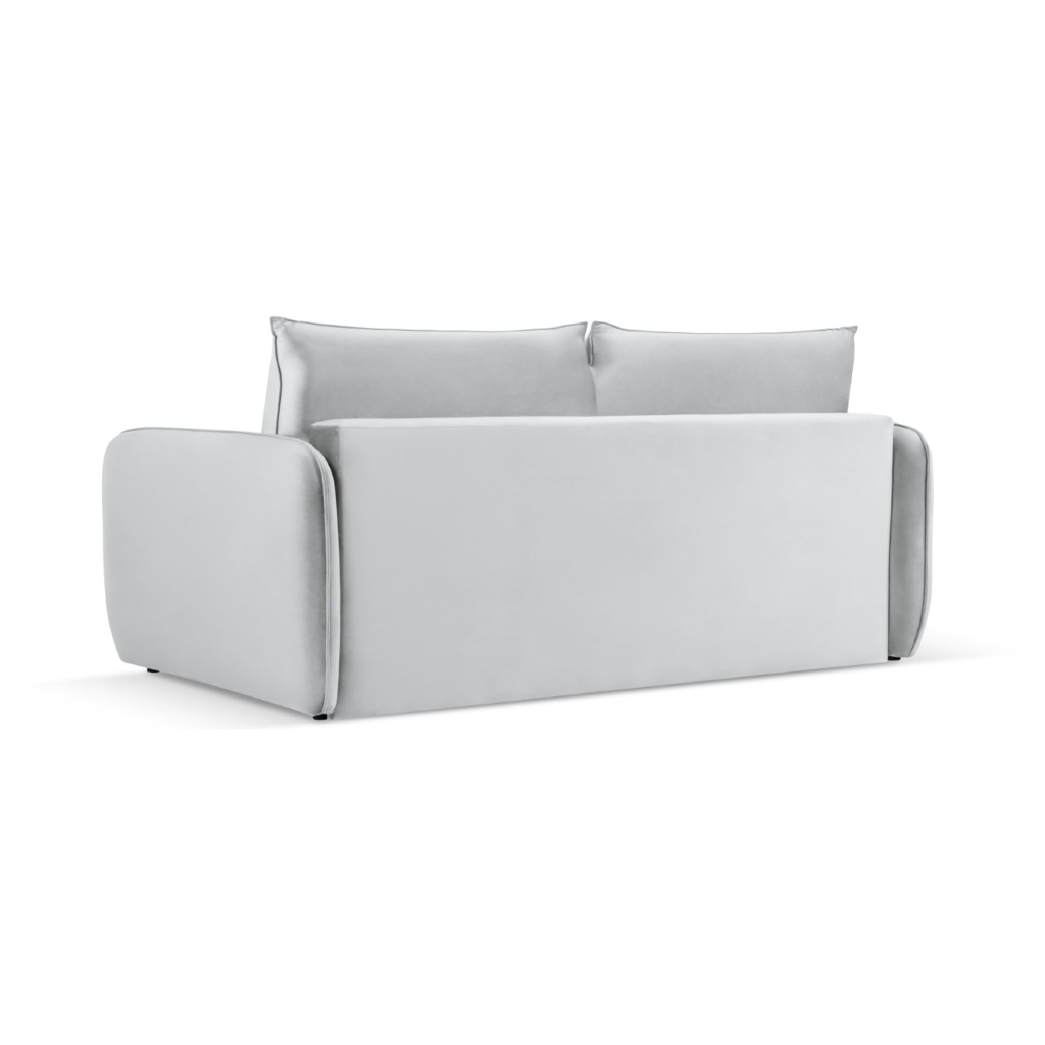 Canapé convertible "Vienna" 3 places en velours argent