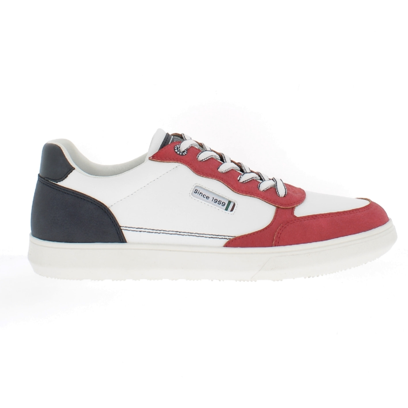 Armata di Mare Scarpe Uomo Court Sneakers Casual con Soletta Rimovibile in Memory Foam AMU W24M606 Red Off White