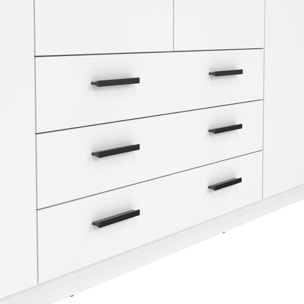 Guardaroba grande Epipola, Mobile camera da letto, Cabina armadio portabiti, Armadio appendiabiti, 196x50 h200 cm, Bianco