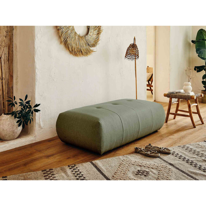 Onyx - pouf modulable - en tissu - Vert sauge