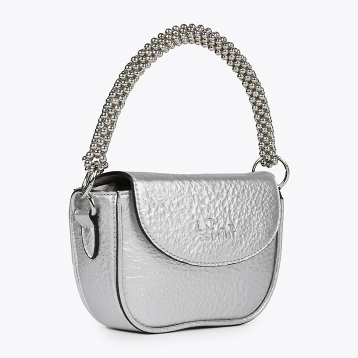 Mini borsa a tracolla metallizzata