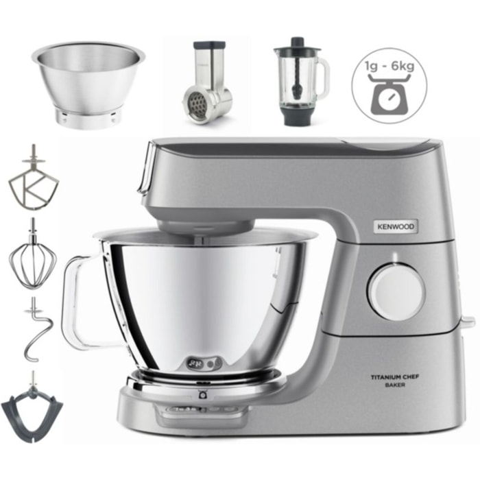 Robot pâtissier KENWOOD KVC85.314SI Titanium Chef Baker