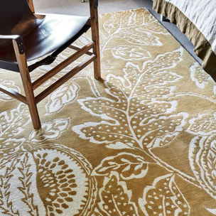 Tapis salon et chambre fait à la main en laine motif floral MAPI