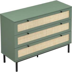 Commode 3 tiroirs en cannage - LUMA