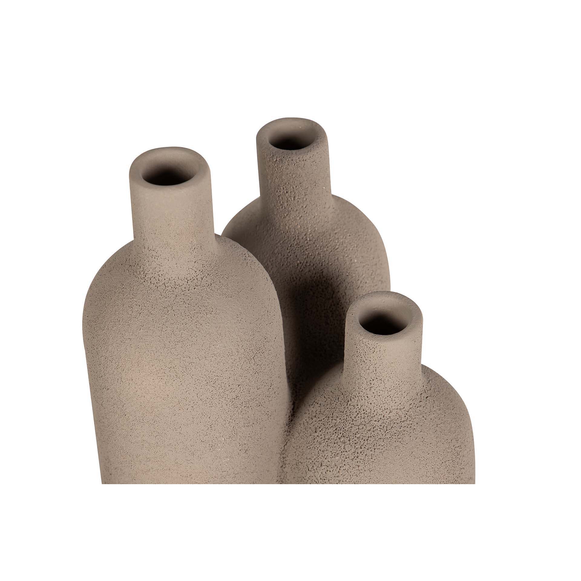 Florero Ceramica Gris 16x16x29 Cm