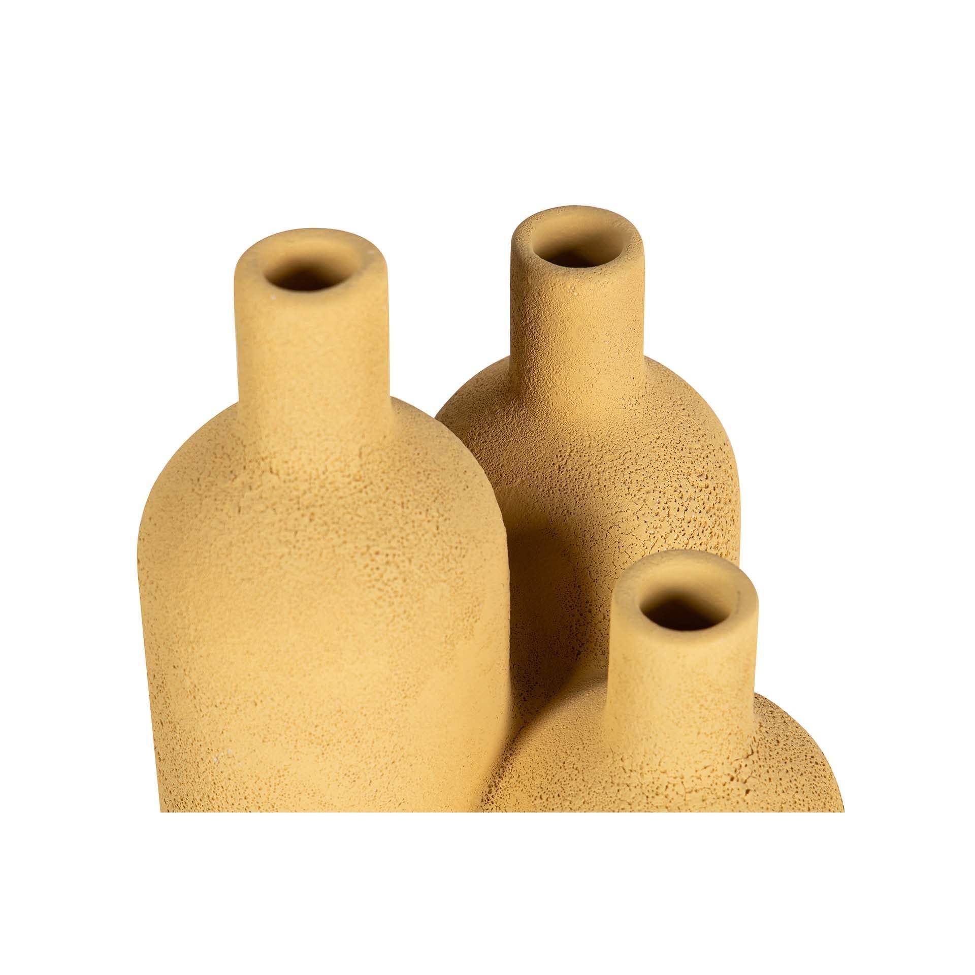 Florero Ceramica Amarillo 16x16x29 Cm