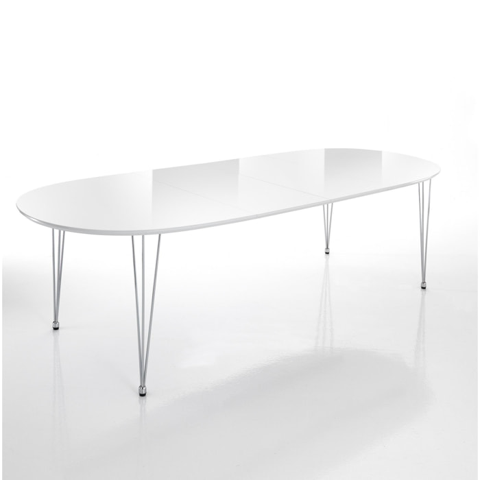 Tomasucci Table ovale à rallonge ELEGANT blanc