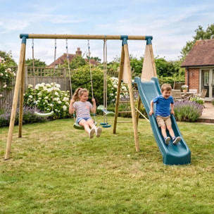 Portique bois 2,30 m Topwood ZAKI - 6 enfants