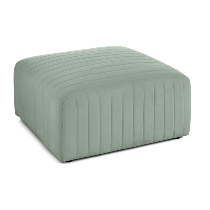 Nova - pouf modulable - en velours - Bleu